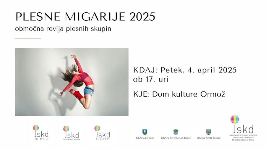 Območna revija plesnih skupin - Plesne migarije 2025